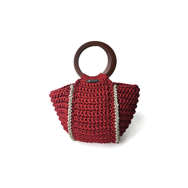 Two-toned medium Akorfa crochet handbag